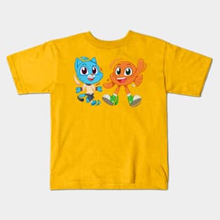 Kitty and Fishy Bros Kids T-Shirt